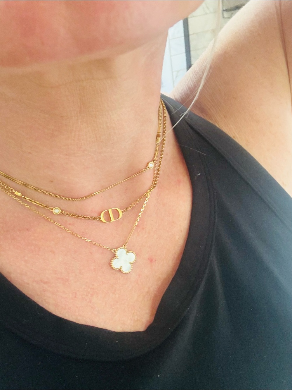 Dior gold necklace